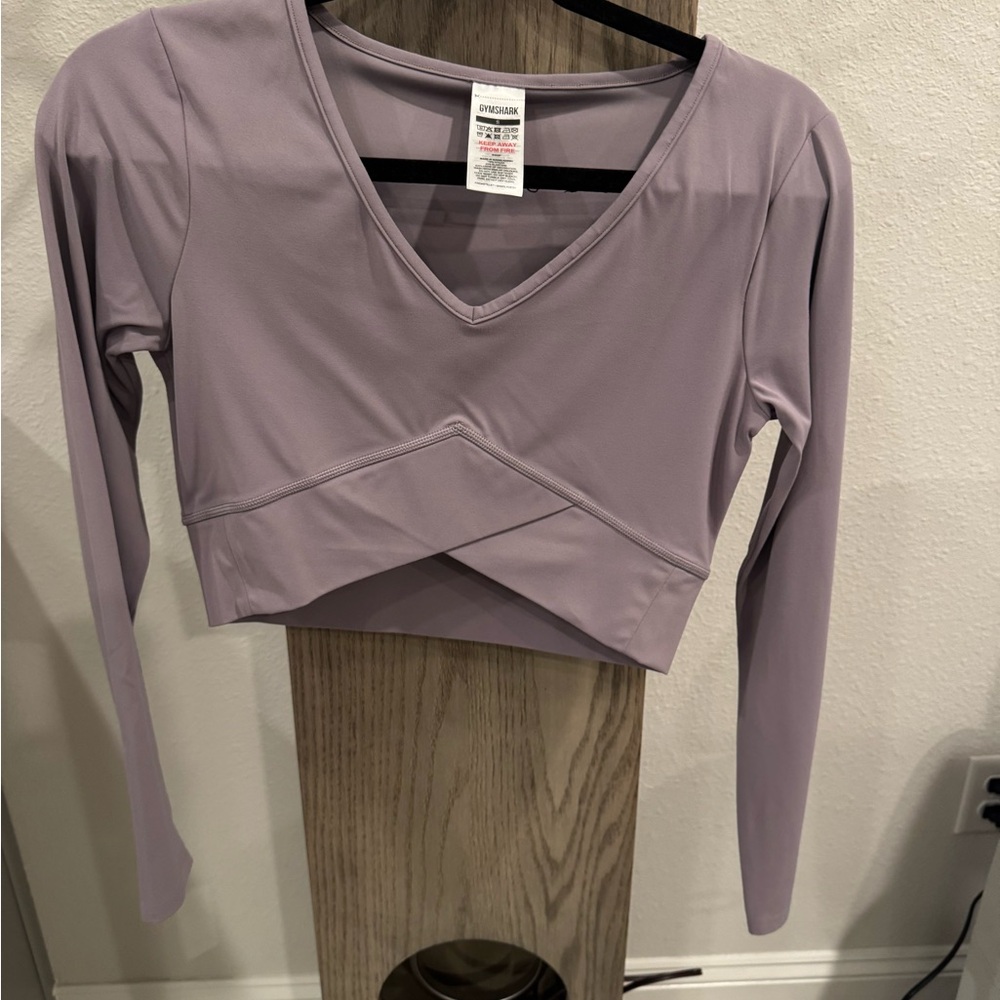 Gymshark Purple Long Sleeve Crop Top